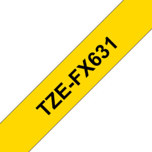 Cinta Brother TZEFX631 - Texto Negro Fondo Amarill