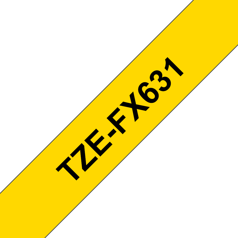 Cinta Brother TZEFX631 - Texto Negro Fondo Amarill