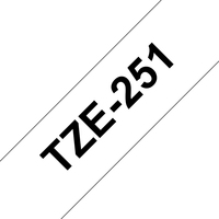 Cinta Brother TZE251 texto Negro fondo blanco Cinta Laminada Brother TZe-251 Negro sobre Blanco 24mm x 8m para Rotuladoras P-touch ORIGINAL