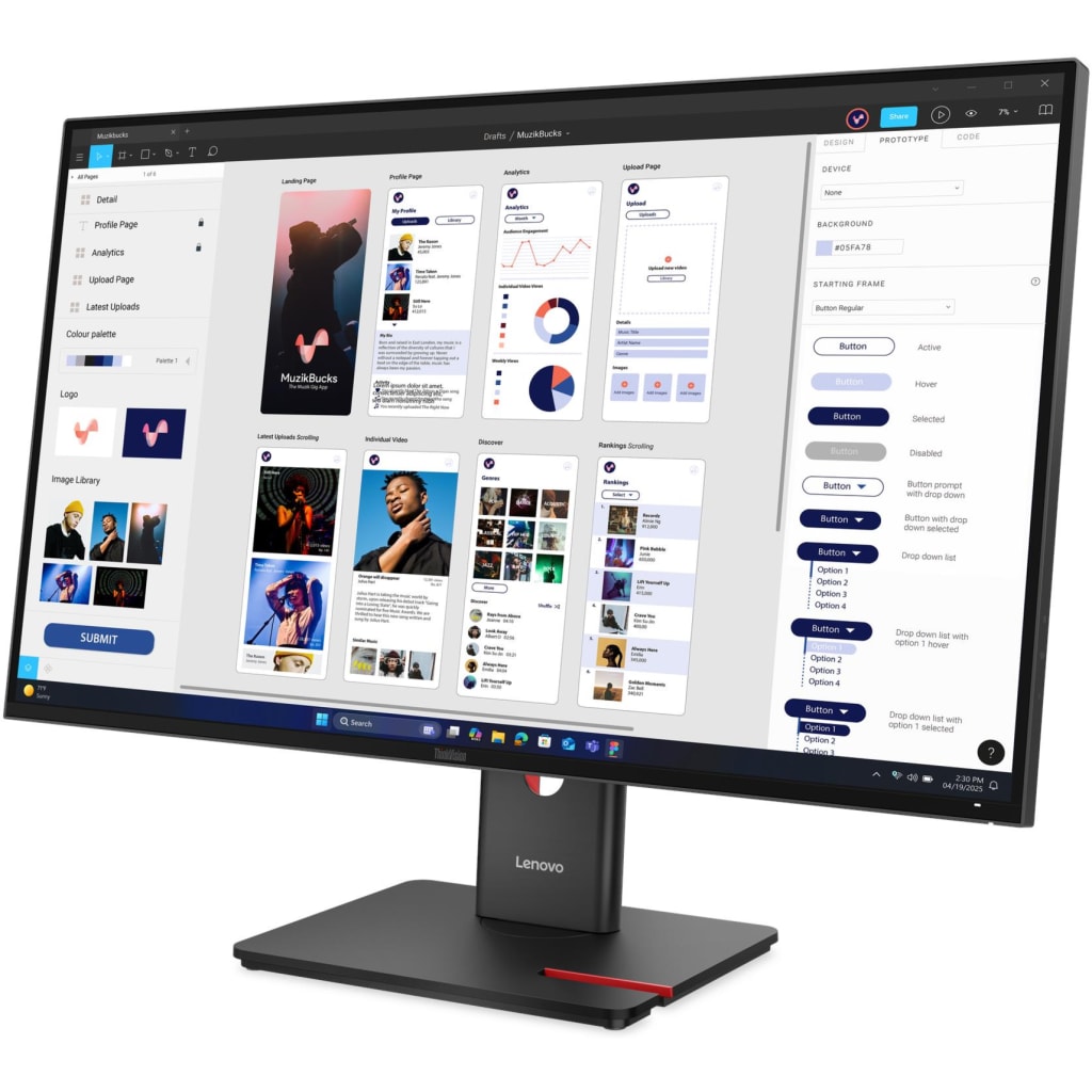 Monitor Lenovo ThinkVision T32UD-40 31,5" 4K Ultra HD IPS USB-C - Imagen 2