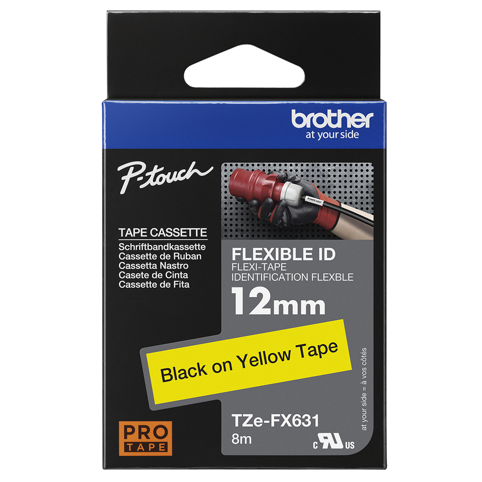 Cinta Brother TZEFX631 - Texto Negro Fondo Amarill - Imagen 4