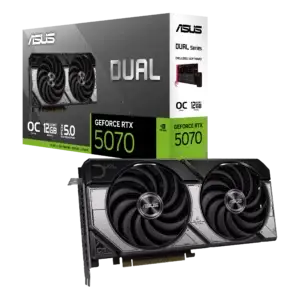 Tarjeta de Video ASUS Dual GeForce RTX 5070 OC Edition, 12GB GDDR7, PCIe 5.0, 192-bit, 3x DisplayPort 2.1b, 1x HDMI 2.1b