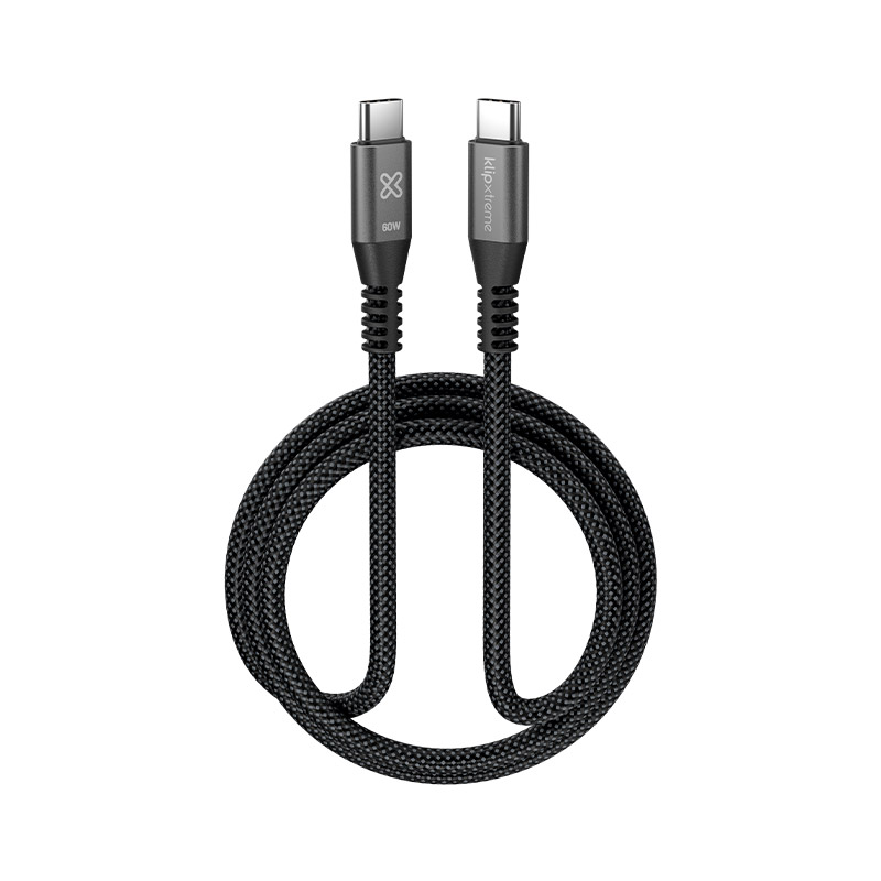 Cable Klip Xtreme - USB - 24 pin USB-C - 1 m - Black - 60W Braided Fast charging