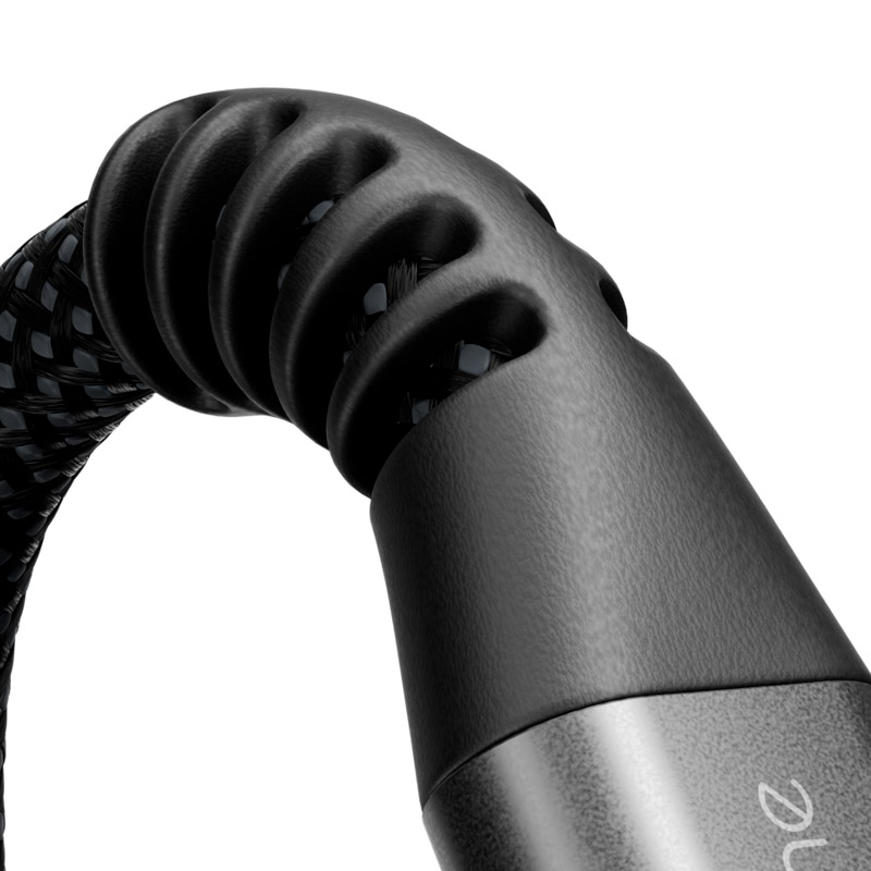 Cable Klip Xtreme - USB - 24 pin USB-C - 1 m - Black - 60W Braided Fast charging - Imagen 3