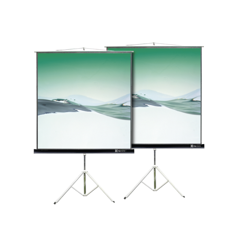 Klip Xtreme KPS-102B - Pantalla de proyección con trípode - 86 pulgada ( 218 cm ) - 4:3 - Matte White - negro