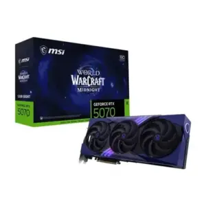 Tarjeta de Video MSI GeForce RTX 5070 12G World of Warcraft MIDNIGHT VOID EDITION OC, 12GB GDDR7, Interfaz PCIe 5.0, Edición Especial WoW Midnight, HDMI 2.1a, DisplayPort 2.1a, Overclock de Fábrica