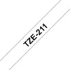 Cinta Brother TZE-211 Laminada Texto negro /Blanco ORIGINAL