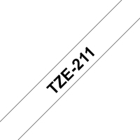 Cinta Brother TZE-211 Laminada Texto negro /Blanco ORIGINAL
