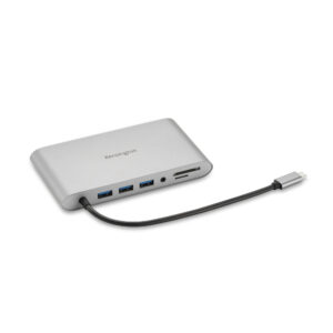 Base para portátiles y replicadores de puertos Kensington Replicador móvil USB-C de 5 Gbps UH1440P con dos