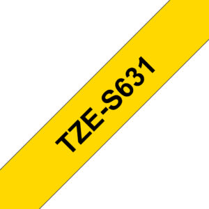 Cinta BROTHER TZE-S631 Laminada Amarilla 12mm