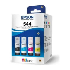 Pack 4 Botellas de Tinta Epson T544 Negro-Cian-Magenta-Amarillo 65ml ORIGINAL