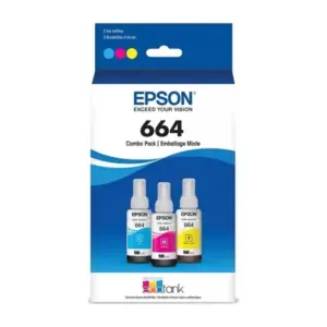 Pack 3 Botellas de Tinta Epson 664 Color (Cian, Magenta, Amarillo) 70ml ORIGINAL