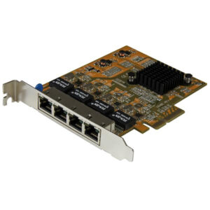 Tarjeta de Red StarTech.com PCI Express Ethernet Gigabit con 4 Puertos RJ45 ST1000SPEX43