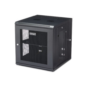 Gabinete Rack StarTech.com de Pared para Servidores 12U 19" 4 Columnas y Estante 1U - Rack de Servidores RK1224WALHM