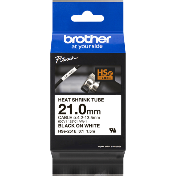 Cinta Brother M231 12 mm x 8 m No Laminada Negro sobre Blanco ORIGINAL